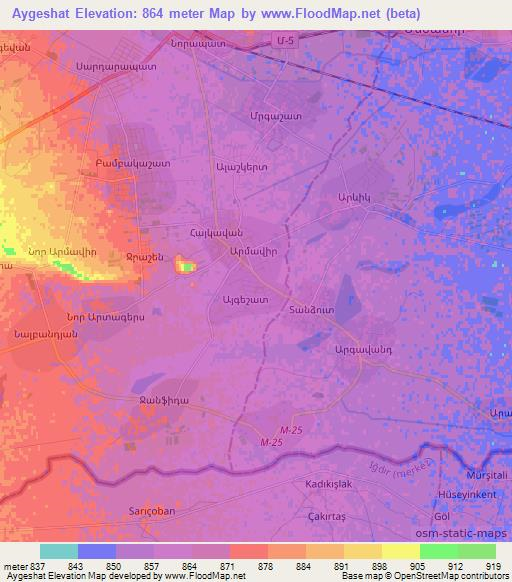 Aygeshat,Armenia Elevation Map