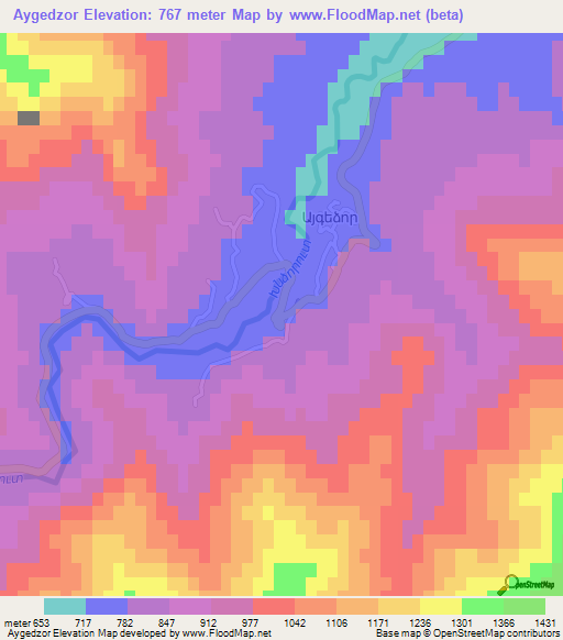 Aygedzor,Armenia Elevation Map