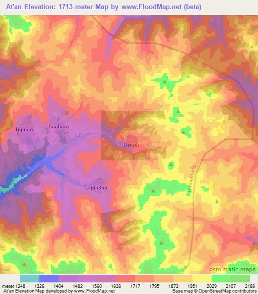 At'an,Armenia Elevation Map