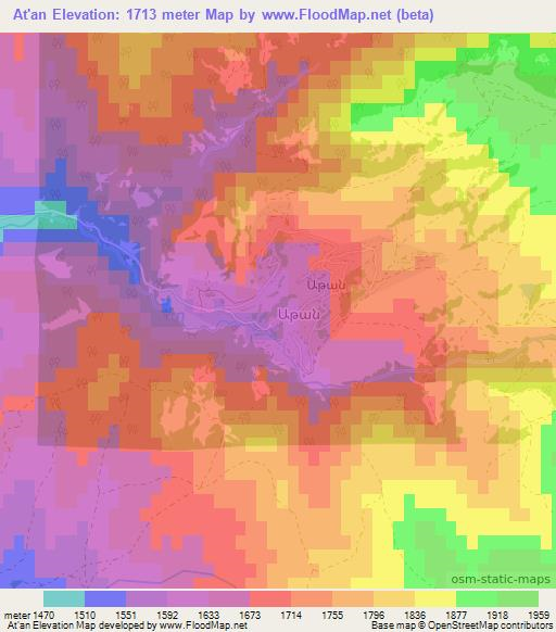 At'an,Armenia Elevation Map
