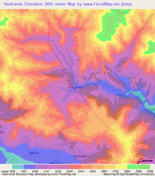 Hank'avan,Armenia Elevation Map