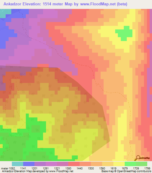 Ankadzor,Armenia Elevation Map
