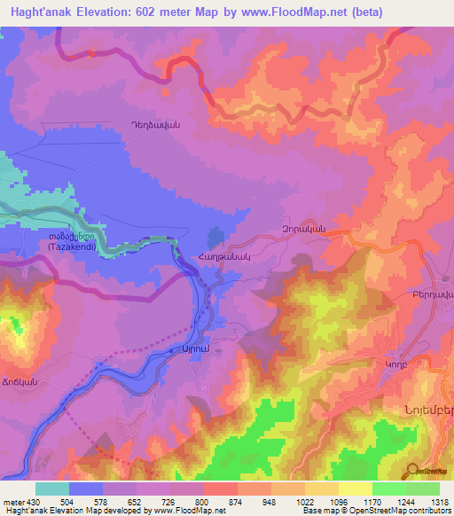 Haght'anak,Armenia Elevation Map