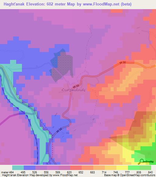 Haght'anak,Armenia Elevation Map