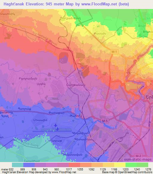 Haght'anak,Armenia Elevation Map
