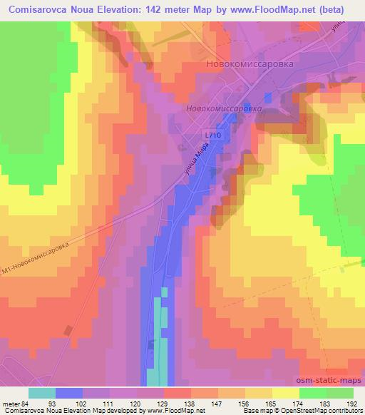 Comisarovca Noua,Moldova Elevation Map