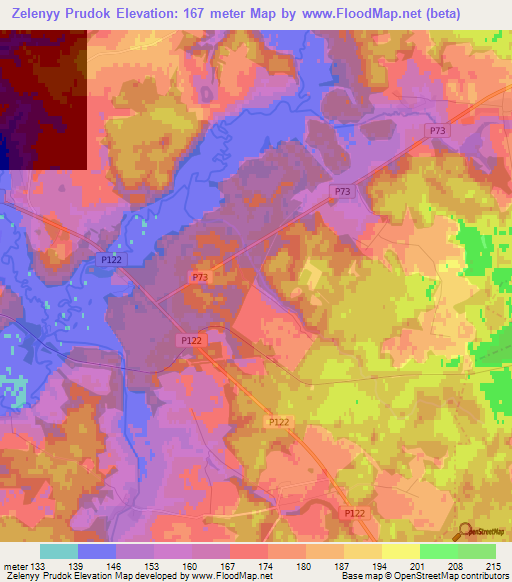 Zelenyy Prudok,Belarus Elevation Map