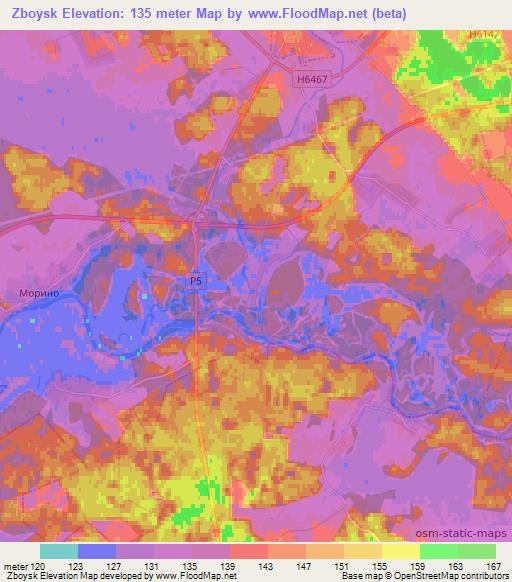 Zboysk,Belarus Elevation Map