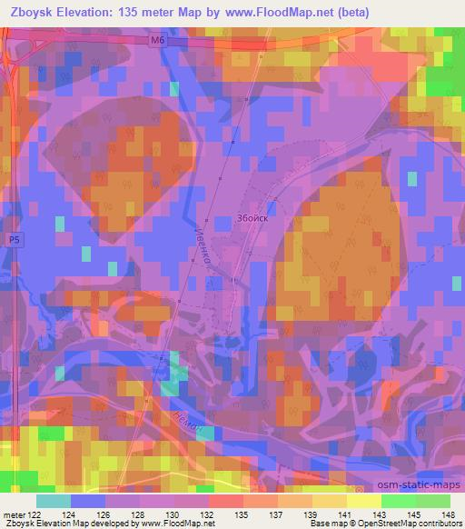 Zboysk,Belarus Elevation Map