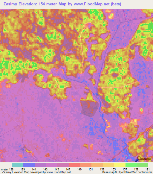 Zasimy,Belarus Elevation Map
