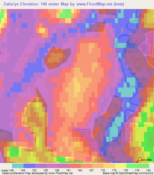 Zales'ye,Belarus Elevation Map