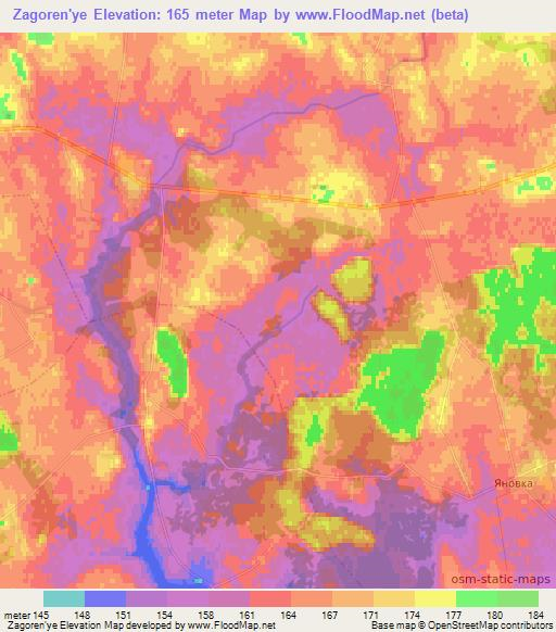 Zagoren'ye,Belarus Elevation Map