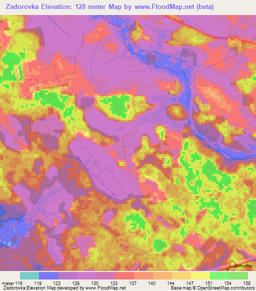 Zadorovka,Belarus Elevation Map