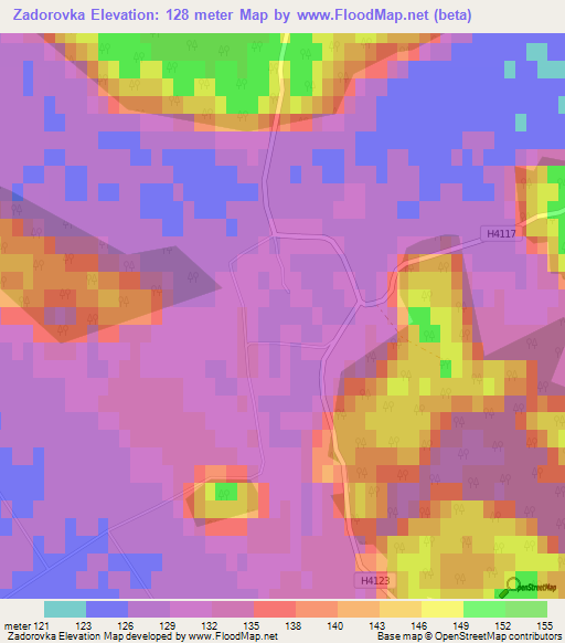 Zadorovka,Belarus Elevation Map