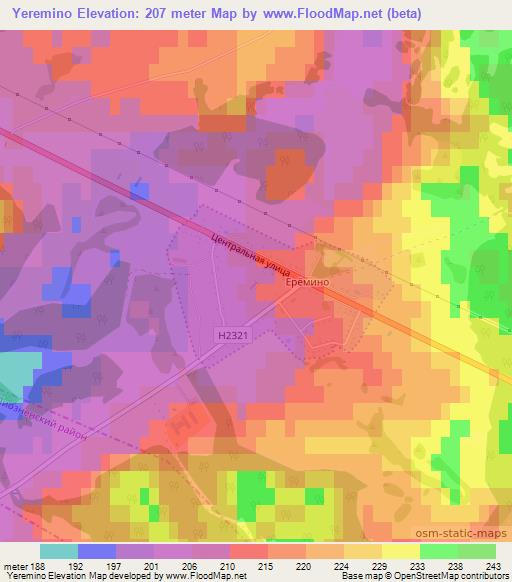 Yeremino,Belarus Elevation Map