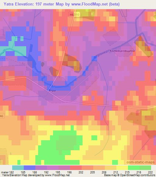 Yatra,Belarus Elevation Map