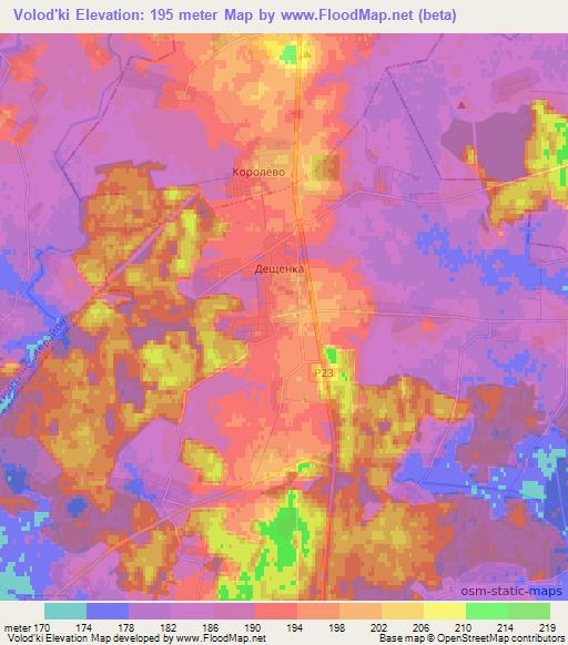 Volod'ki,Belarus Elevation Map