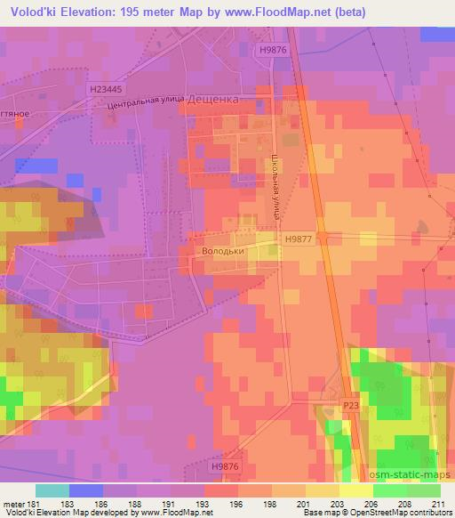 Volod'ki,Belarus Elevation Map