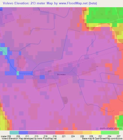 Volevo,Belarus Elevation Map