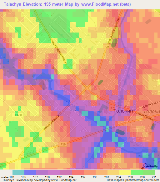 Talachyn,Belarus Elevation Map