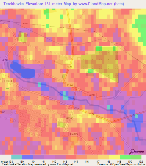 Terekhovka,Belarus Elevation Map