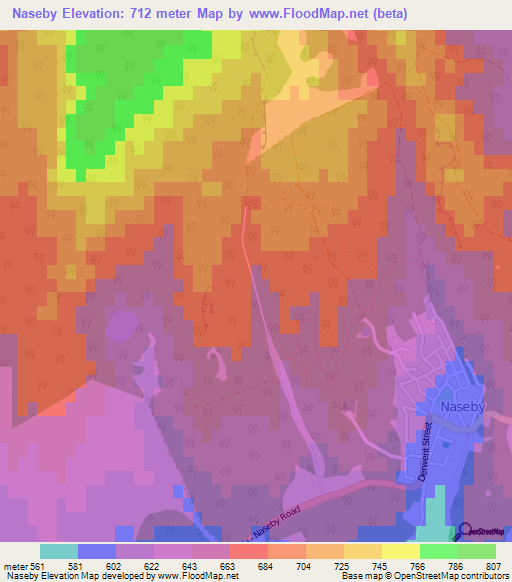Naseby,New Zealand Elevation Map