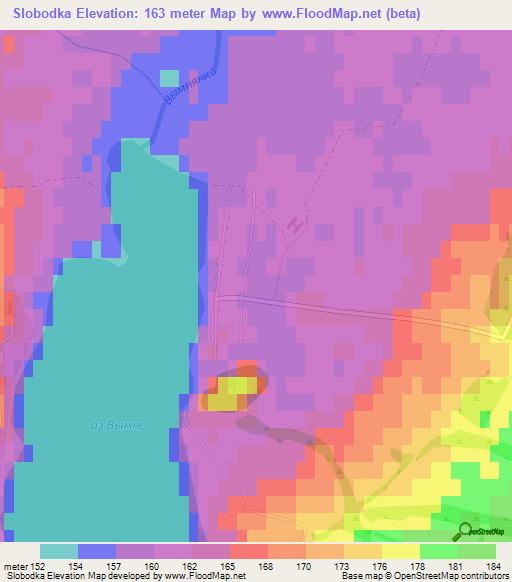 Slobodka,Belarus Elevation Map