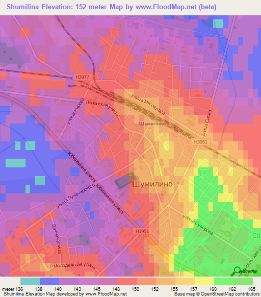 Shumilina,Belarus Elevation Map