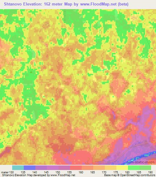 Shtanovo,Belarus Elevation Map