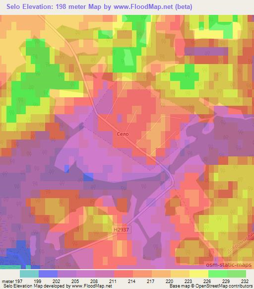 Selo,Belarus Elevation Map