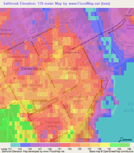 Salihorsk,Belarus Elevation Map