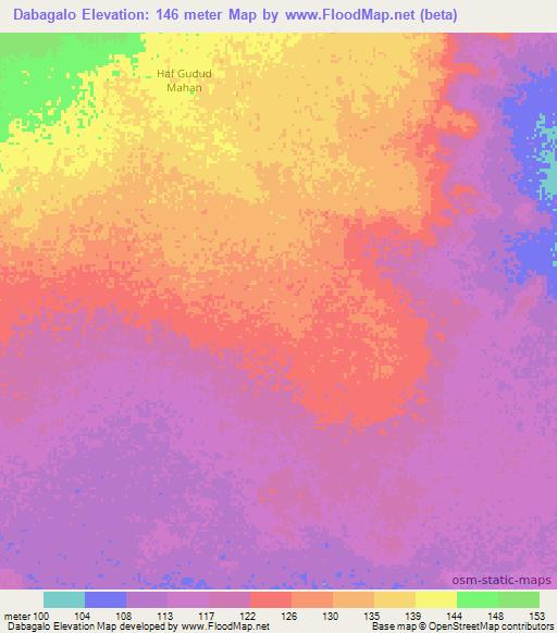 Dabagalo,Somalia Elevation Map