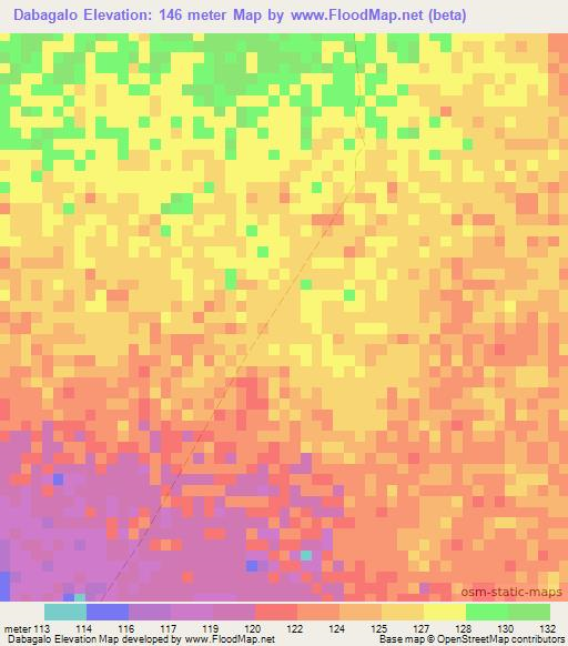 Dabagalo,Somalia Elevation Map