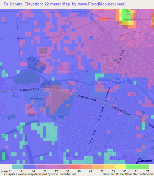 Te Hapara,New Zealand Elevation Map