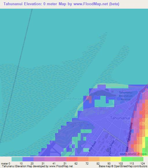 Tahunanui,New Zealand Elevation Map