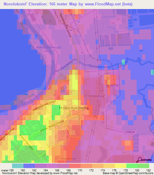 Novolukoml',Belarus Elevation Map