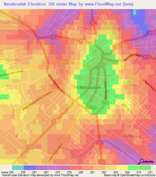 Navahrudak,Belarus Elevation Map