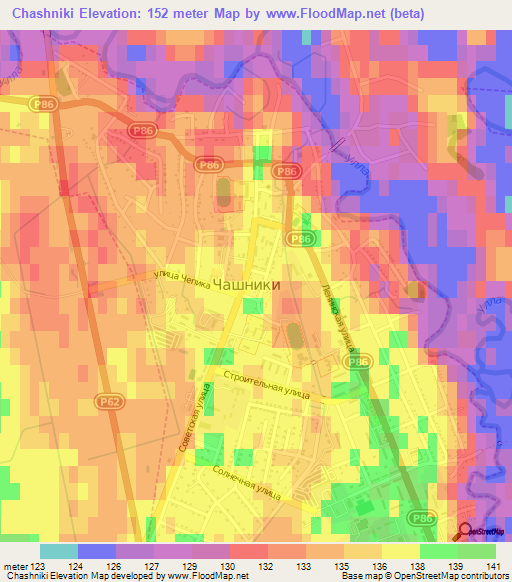 Chashniki,Belarus Elevation Map
