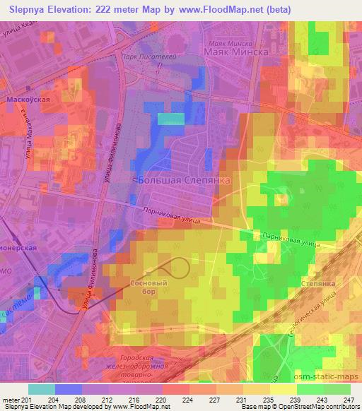 Slepnya,Belarus Elevation Map