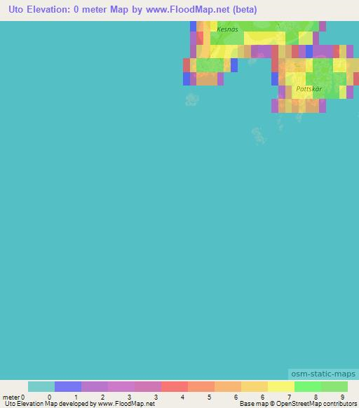 Uto,Finland Elevation Map