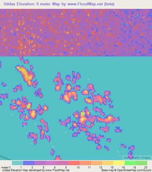 Uddas,Finland Elevation Map