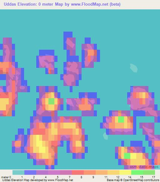 Uddas,Finland Elevation Map