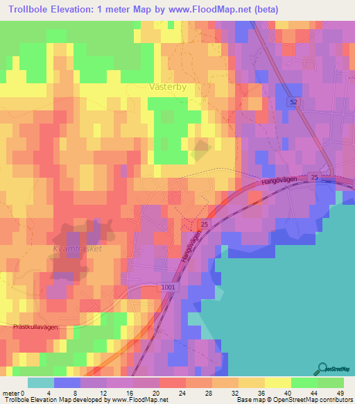 Trollbole,Finland Elevation Map