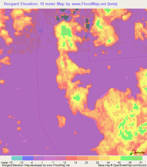 Storgard,Finland Elevation Map