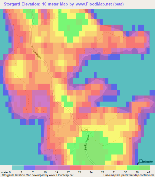 Storgard,Finland Elevation Map