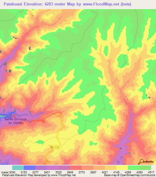 Patahuasi,Peru Elevation Map
