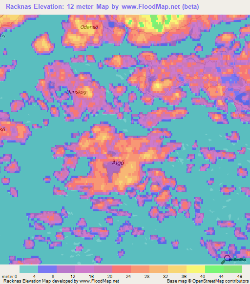 Racknas,Finland Elevation Map