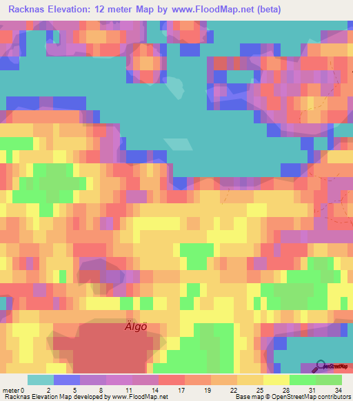 Racknas,Finland Elevation Map