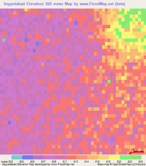 Seyyedabad,Iran Elevation Map