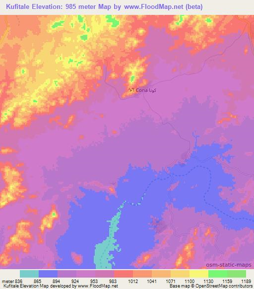 Kufitale,Eritrea Elevation Map